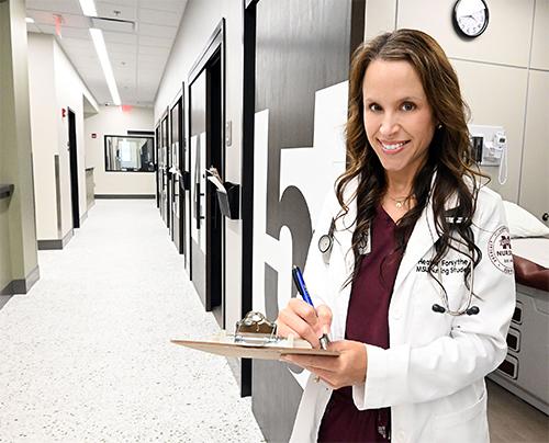 Heather Forsythe has been named the Master of Science in Nursing’s inaugural Outstanding Graduate honoree at MSU-Meridian. (Photo by Marianne Todd)